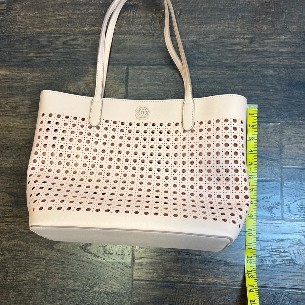 Nanette Lepore Pink Vegan Leather Tote And “Surf Spray Shoulder Bag 2 Piece Set